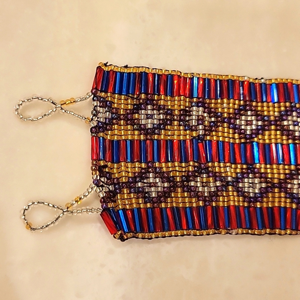 Gorgeous Hand-Beaded Cuff Bracelet - Picture 3 of 10